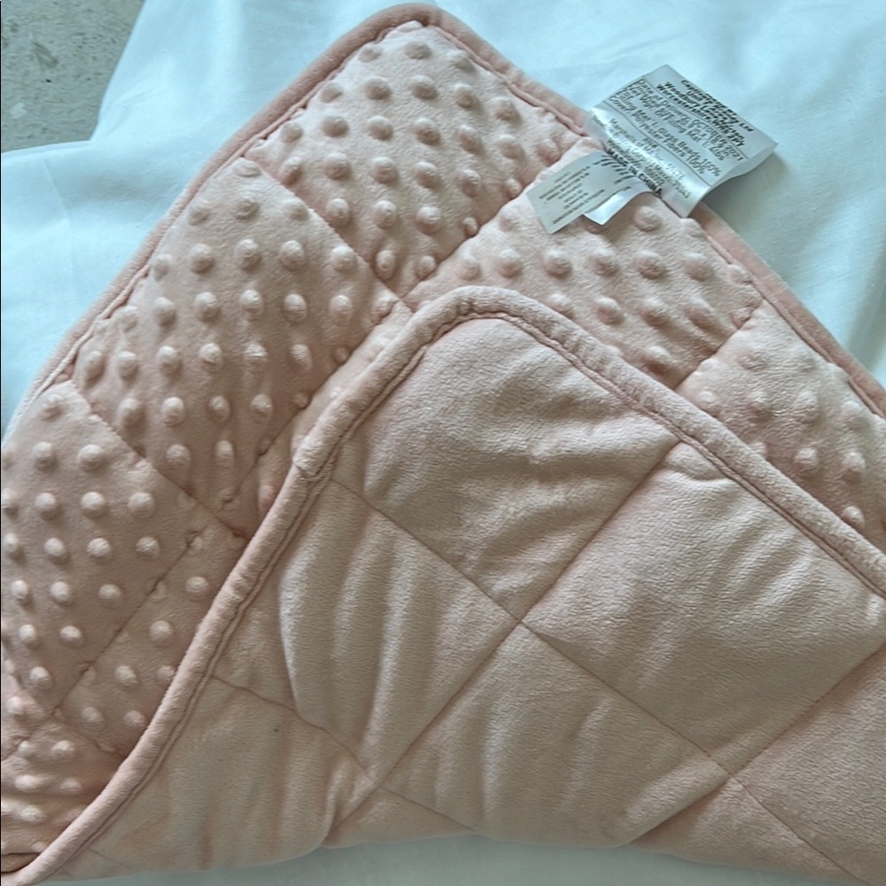 Textured Pink Blanket Weighted - use for restless leg syndrome